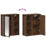 Bathroom Wall Cabinet with Mirror Brown Oak 50x21x60 cm 861906