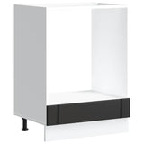 Oven Cabinet Lucca Black Engineered Wood 853758