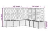 Garden Planter with Trellis Brown 160x160x140 cm PP 367885