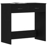 Desk with Drawer Black Oak 80 x 40 x 75 cm Engineered Wood 862480