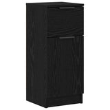 Sideboard with Drawer 3 pcs Black Oak Engineered Wood 3332538