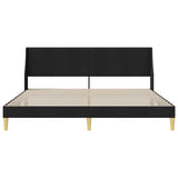 Bed Frame with Headboard Black 180 x 200 cm Fabric 42027380