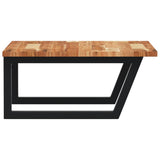 Basin Shelf Wall Mounted Steel and Solid Wood Acacia 3302883