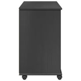 Rolling Cabinet Grey 63.5 x 39 x 65.5 cm Solid Pine Wood 42028378