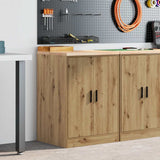 Garage Storage Cabinet Artisan Oak 60x51x85 cm Solid Wood Pine 860579