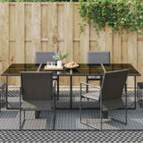 Outdoor Rug Chevron ARAKIL Black and Grey 600 x 300 cm 42003461