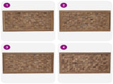 Bed Headboard Natural Solid Teak Wood 42024559