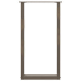 Bar Table Legs U-Shaped 2 pcs Natural Steel 40x cm Steel 4013219