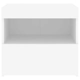Bedside Cabinet with LED Lights White 50x40x45 cm 836763