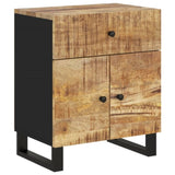 ZNTS Bedside Cabinet 50x33x60 cm Solid Wood Mango&Engineered Wood 350668