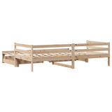 Daybed with Trundle and Drawers without Mattress 90x190 cm Single 3302146