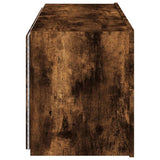 TV Wall Cabinet with LED Lights Smoked Oak 100x35x41 cm 837327