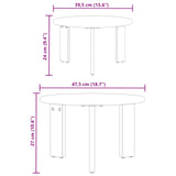 Coffee Table 2 pcs Natural Solid Pine wood 873559