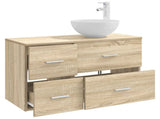 Bathroom Furniture Set 2 pcs Sonoma Oak Engineered Wood 3403946