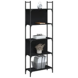 Bookshelf 5-Tier Black 60.5x24x166.5 cm Engineered Wood 838863