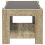 ZNTS Coffee Table with LED Sonoma Oak 73x53x45 cm Engineered Wood 847548