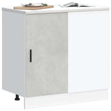 Kitchen Base Cabinet Lyon Concrete Grey Engineered Wood 854292