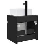 Wall-mounted Sink Vanity Black 49 x 41 x 63 cm Engineered Wood 890583