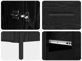 Highboard Black oak 69.5 x 34 x 180 cm Engineered Wood 3416099