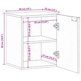 Bathroom Hanging Cabinet Brown 38x33.5x48 cm Solid Wood Mango 4017740