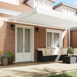 Retractable Awning White 500 x 350 cm Polyester and Aluminium 3331533