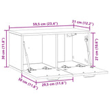 Wall-Mounted TV Cabinet Concrete Grey 59.5 x 31 x 30 cm 899048