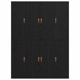 Storage Bed Frame Black Oak 150 x 200 cm Engineered Wood 3335382