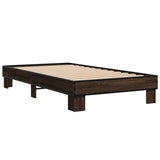 Bed Frame without Mattress Brown Oak 90x190 cm Single 845886