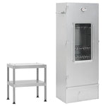 BBQ Oven Smoker with Table Galvanised Steel 3187615