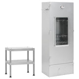 BBQ Oven Smoker with Table Galvanised Steel 3187615