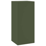 Plant Stand 2 pcs Olive green 24 x 24 x 55 cm Steel 865816