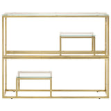 Console Table Gold Stainless Steel and Tempered Glass 350010