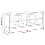 Shoe Rack 114x37x45 cm Solid Oak Wood 327436