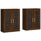 Wall Mounted Cabinets 2 pcs Brown Oak Engineered Wood 3197936