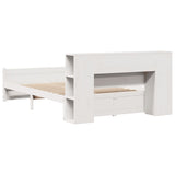 Bookcase Bed without Mattress White 160x200cm Solid Wood Pine 3322442