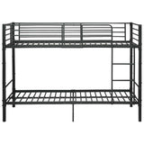 Bunk Bed Black Powder-coated metal 90x200cm mattress size Durable 287910