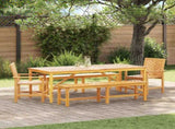 Garden Dining Set 5 pcs Brown Solid Acacia Wood 3154118