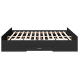 Bed Frame with Drawers without Mattress Black 200x200 cm 3280266