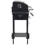 Charcoal-Fueled BBQ Grill with Bottom Shelf Black 44280