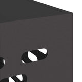 Air Conditioner Cover Black 110 x 50 x 80 cm Steel 865904