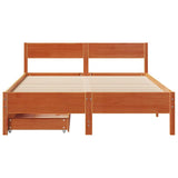 Bed Frame without Mattress Wax Brown 150x200 cm King Size Solid Wood Pine 3301748
