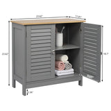 ZNTS 2 Hundred Page Doors MDF Spray Paint Bathroom Cabinet Gray 76520309