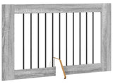 Dog Gate with Stands 4 pcs Grey Sonoma 100 x 80 cm 892064