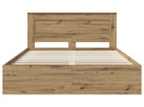 Bed Frame Artisian Oak 120 x 200 cm Solid Pine Wood 3410119