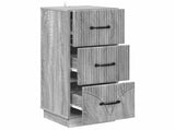 Drawer Cabinet Grey Sonoma 33 x 34.5 x 87 cm Engineered Wood 895311