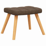 Rocking Chair with a Stool Brown Fabric 328021