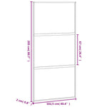Sliding Door White 102.5x205 cm Tempered Glass and Aluminium 155206