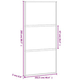 Sliding Door White 102.5x205 cm Tempered Glass and Aluminium 155206
