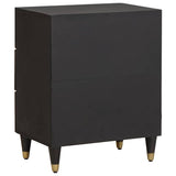 Bedside Cabinet Black 50 x 33 x 62 cm Solid Mango Wood 4018817