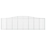 Arched Gabion Baskets 4 pcs 400x30x100/120 cm Galvanised Iron 3145828